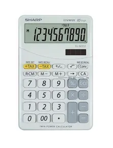 Tischrechner, EL-M332BWH 10-stelliges Display, SHARP